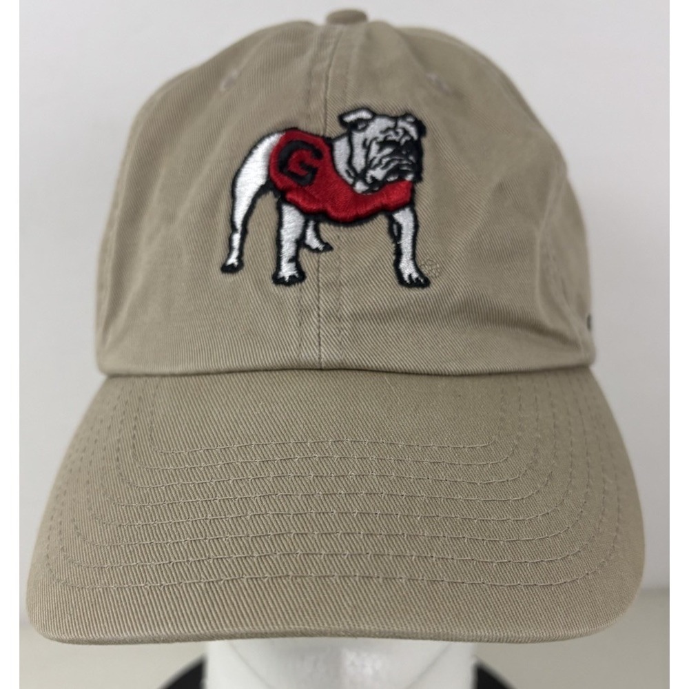 University Of Georgia Bulldogs Adjustable Strap Hat Khaki '47 Brand Mens OSFM